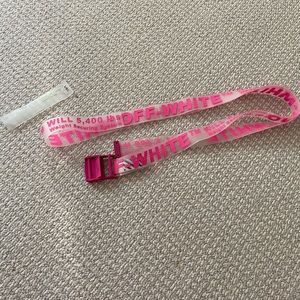 Authentic Pink Off White Belt